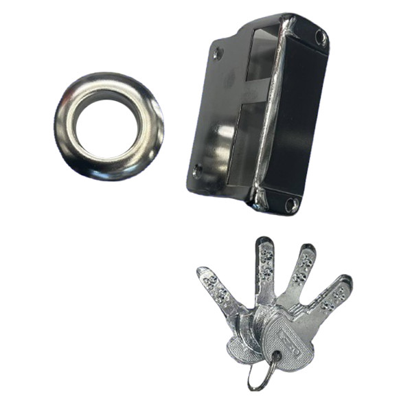 قفل درب حیاطی AFRICO کد LT310CP6 مغزی برنجی